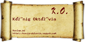 Kőnig Oktávia névjegykártya